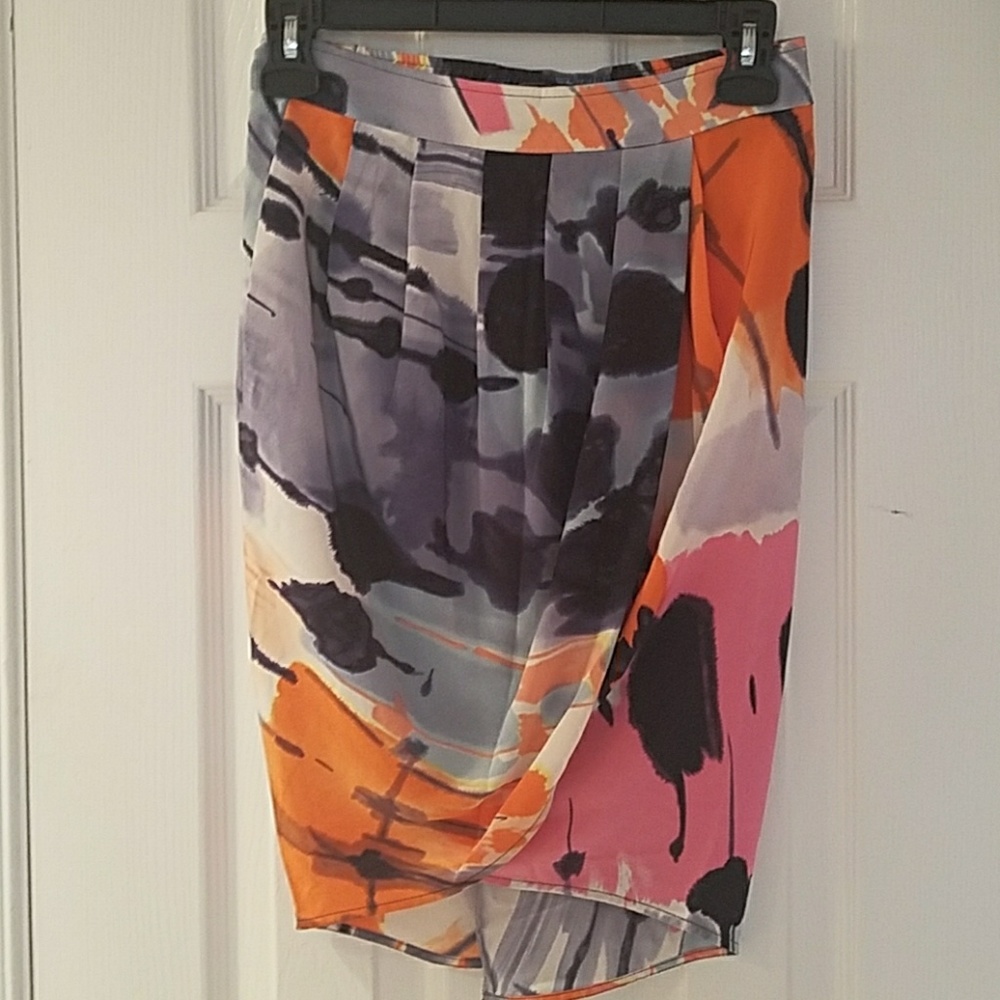 BCBGMaxAzria Silk Tulip Skirt